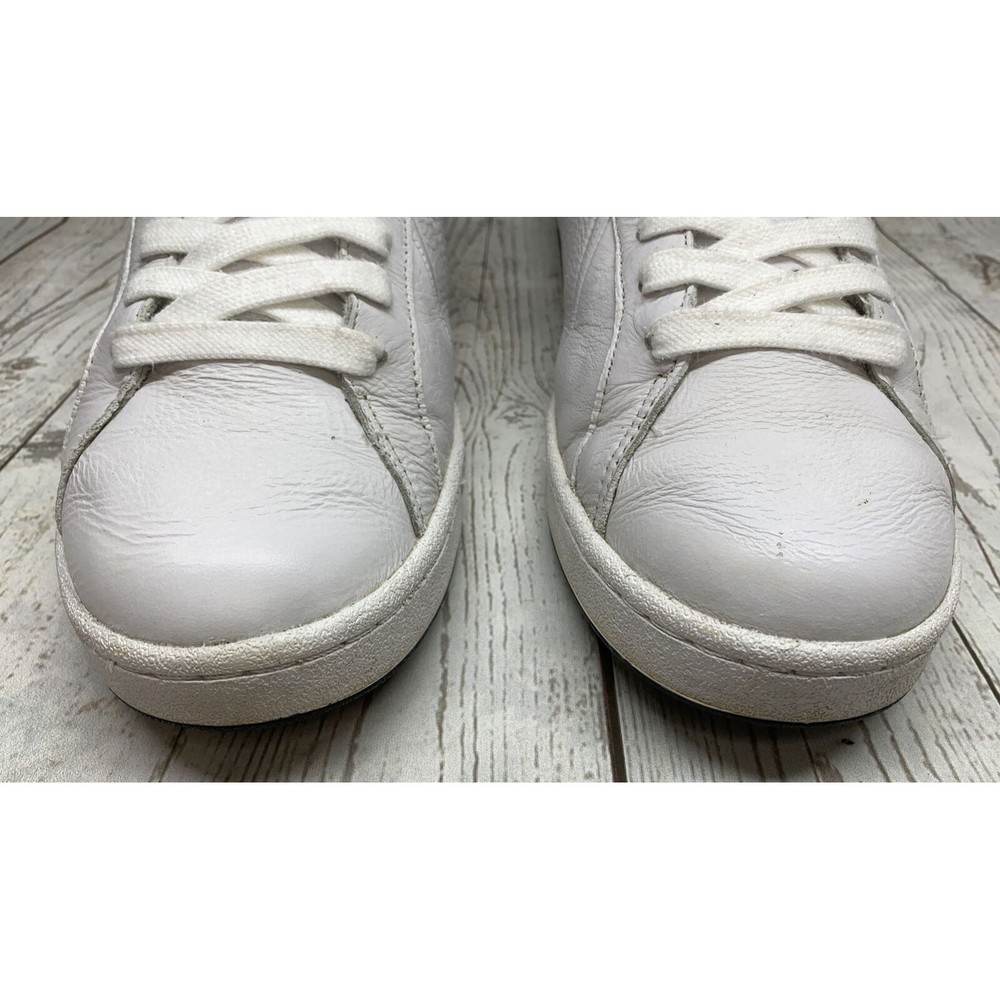 Lacoste Men’s Bryont Low Tops Lace PAT SPM LTH/SYN White Black USED Size US 12 - Picture 6 of 12